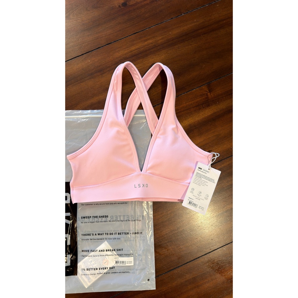LSKD Stamina Sports Bra Marshmallow Pink Women's Small NEW NWT - Picture 6 of 16
